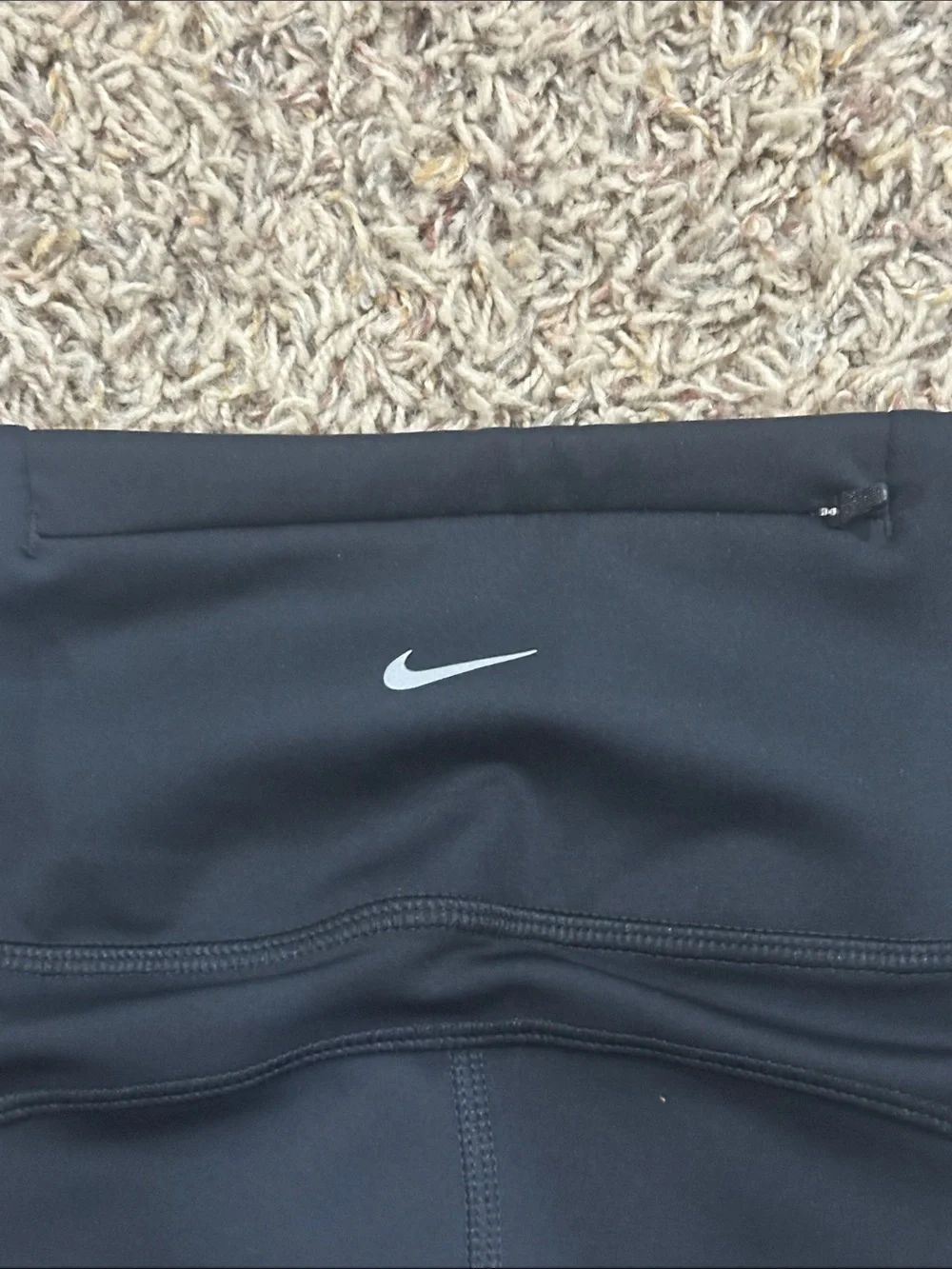 Nike Black Dri-FIT Performance Leggings with Subtle Gray Logo